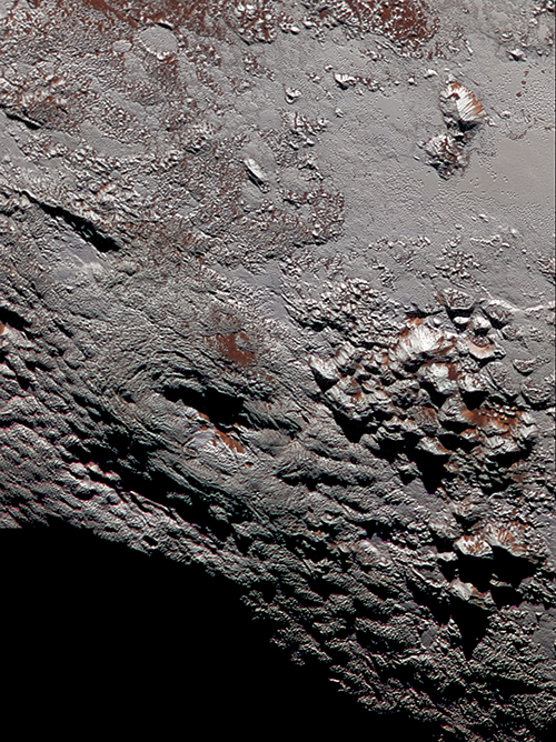 Surface of Pluto - close-up